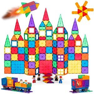 265-Piece Kids Magnetic Tiles Set Construction Building Blocks Educational STEM